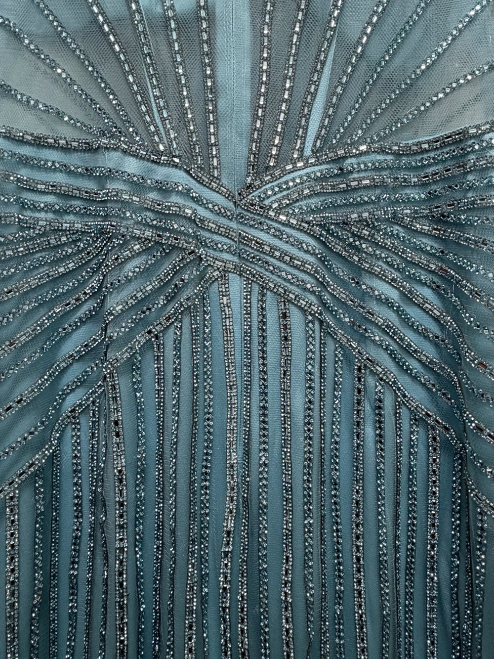 Jovani Light Blue Beaded Prom Gown Size 6 - Picture 6 of 7